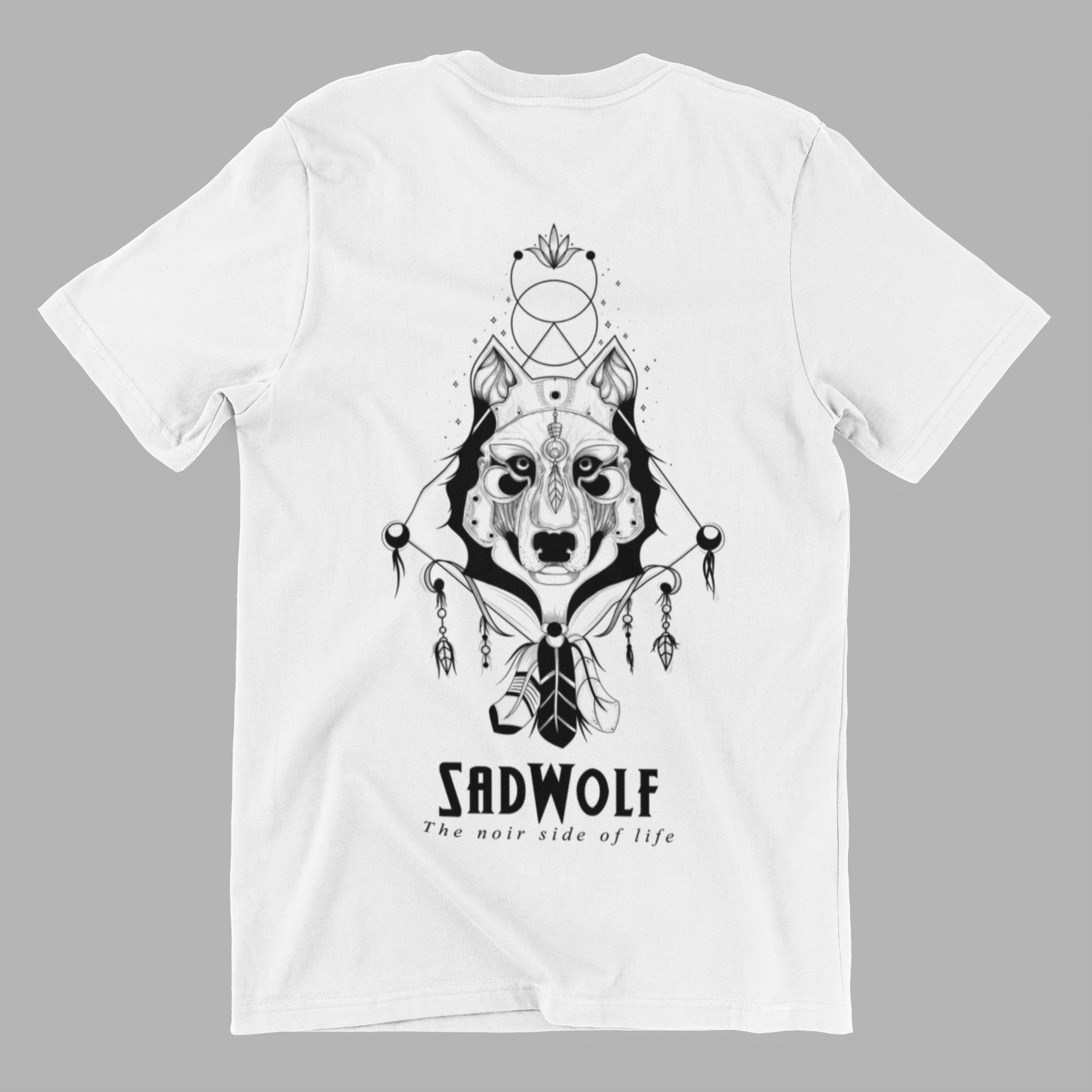 SadWolf Vintage T-Shirt: »Arcanine« Herren Weiß