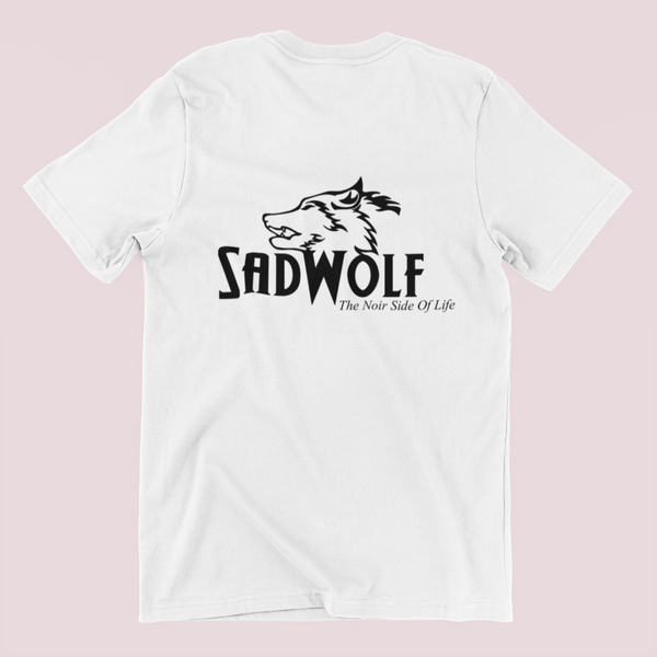 SadWolf Minimalistic T-Shirt: »SadWolf« Damen Weiß
